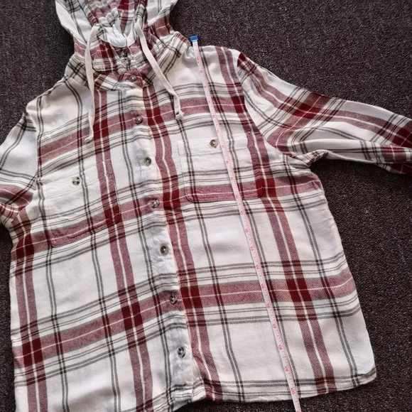 🔵3/$30 Plaid Button Up Longsleeve Hooded Shirt - Picture 6 of 14
